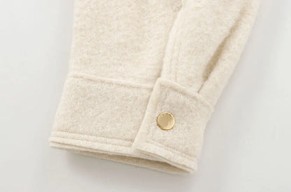 TRZA-Kurzjacke mit Taschen für Damen, Langarmmantel, Reißverschluss vorne, Damenoberbekleidung, schicke Oberteile, Mode.