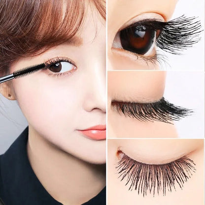 1pc Black Waterproof Curled Lashes 2-in-1 Long-lasting Natural Quick Drying Mascara Lengthens Eyelashes Female Makeup Косметика.