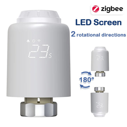 WiFi/Ble/Zigbee Tuya Smart TRV Radiator Actuator Valve Thermostatic Radiator Valve Temperature Controller Alexa Google Home