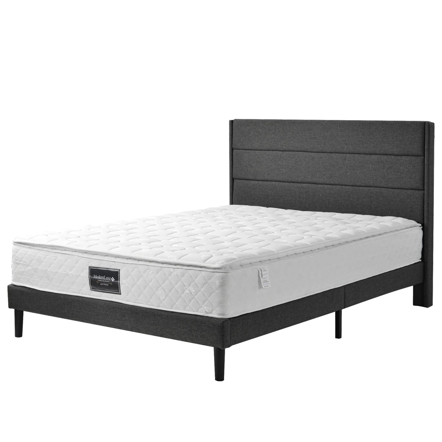 Fangange-Matratze, 90 x 200 cm, Federkernmatratze mit 7-Zonen-Kalschaummatratze, H3-Härteebene, 25 cm Höhe, hoher Rückprall, weiß