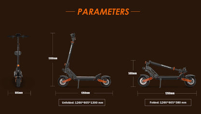 KuKirin G2 Max Electric Scooter 10 "Off-road Tire 1000W 55 Km/h Max Speed 48V 20.8Ah 70km Range Detachable Seat Adjustable Heigh