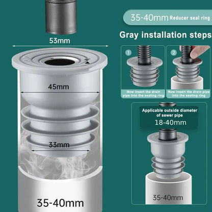 Washing Machine Drain Hose Seal Silicone Washer Drain Hose Seal Plug Pipe Sewer Seal Sealing Cover for Kitchen Bathroom Sink