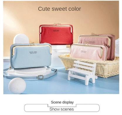 Women's Crossbody Bag Simple and Versatile Coin Purse Large-capacity Long Zipper Mobile Phone Bag Creative Single-shoulder Bag.