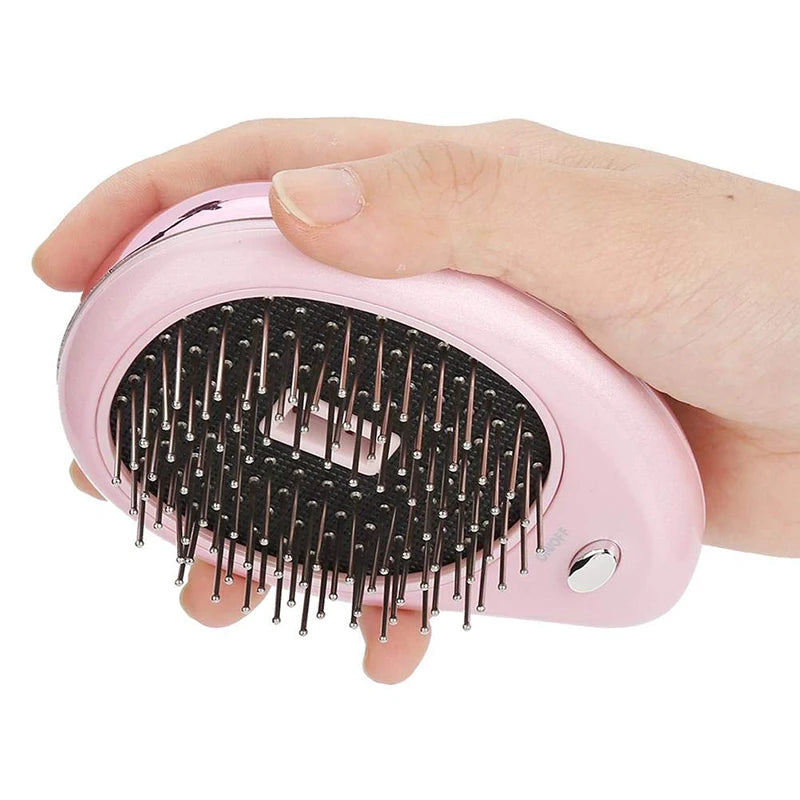 Bestselling Electric Negative Ion Massage Comb Portable Battery Style Hair Comb For Massaging Scalps And Clearing Acupoints.