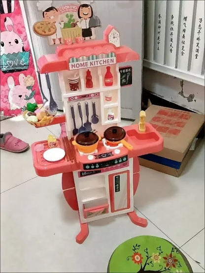 Children's Home Cooking Simulator Kitchen Set Kitchen Girls Cooking Spray Dining Table Toys Christmas Gifts