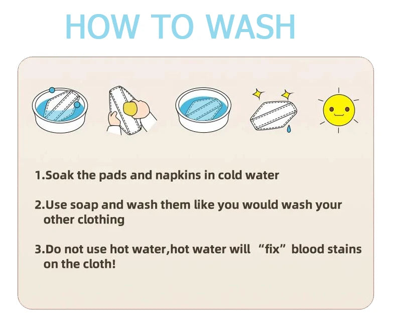 10pc Reusable Menstrual Panties Pads Monthly Period Gaskets Women's Washable Sanitary Napkin Lady Menstrual underwear Cloth Pads.