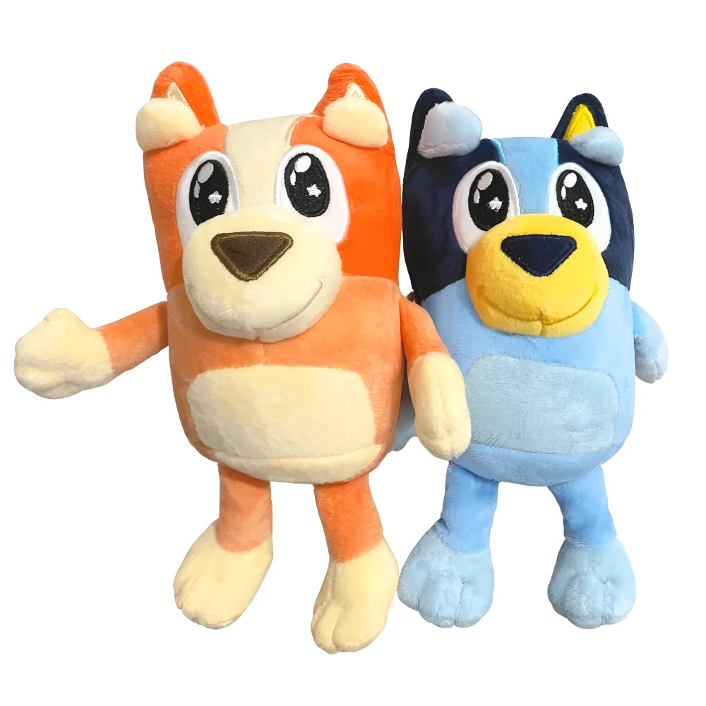 20/30CM Bluey Bingo Plush Dolls Cute Cartoon Christmas Hat And Shining Star Eye Anime Figure Stuffed Toys Birthday Gift For Kids.