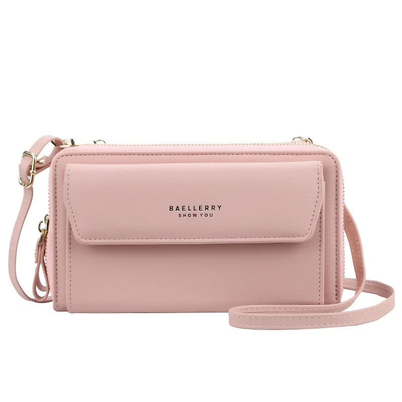 Personalized Name Women's Fashion Multi Functional Wallet Large Capacity Shoulder Bag with Double Zipper Versatile Women's Bag.