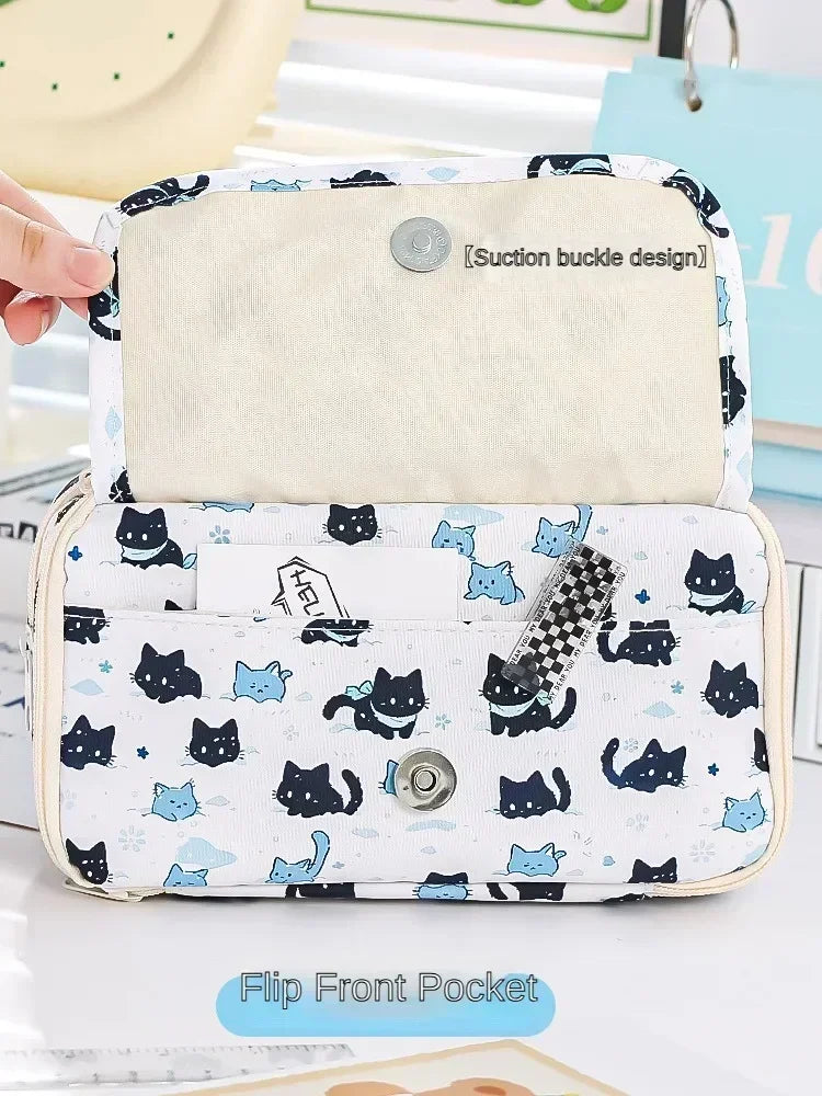 Federmäppchen für Studenten, supergroßes Fassungsvermögen, hochwertiges Federmäppchen für Mädchen, einfacher Stil, Schreibwarenbox, Federmäppchen für Schreibwaren.