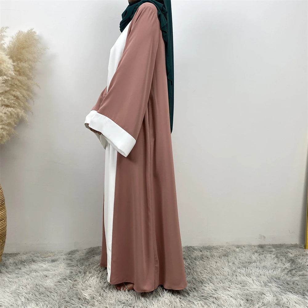 Ramadan Eid Muslimischen Abaya Dubai Luxus Spleißen Gefälschte Zwei Stücke Abayas Für Frauen Kaftan Modest Kleid Islam Kaftan Marocain Femme