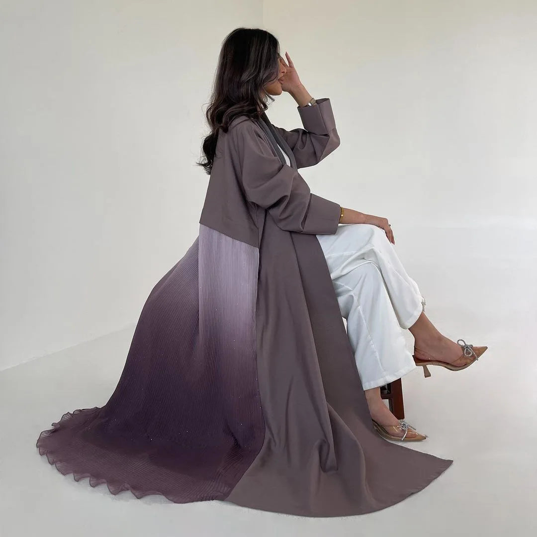 Ramadan Open Chiffon Kimono Abaya Kaftans Turkey Islam Muslim Dress Prayer Clothes Women Djellaba Kebaya Robe Femme Musulmane