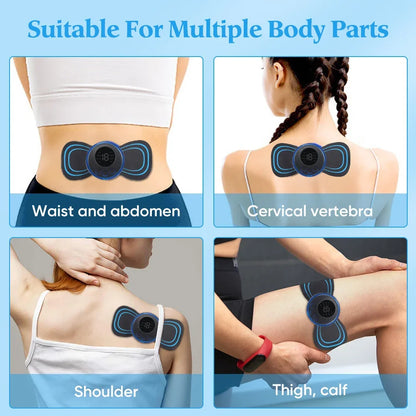 Electric Neck Massager EMS Muscle Massage Stimulator Low Frequency Instrument Back Cervical Calf Patches Pain Joints Mini Device.