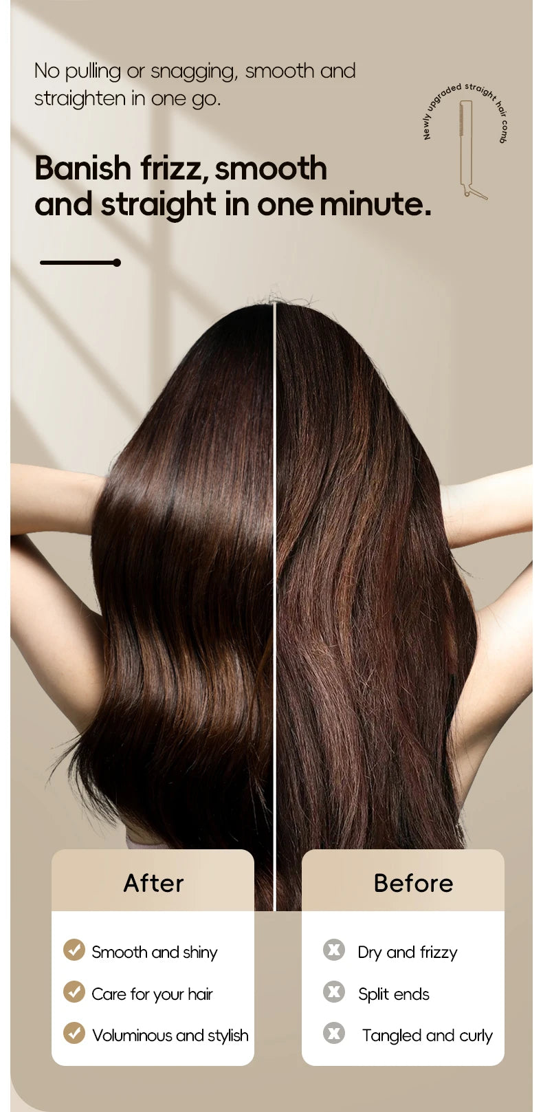 Electric Curling Stick Women's Chicken Rolls Water Ripple Lazy Straight Hair Comb Fan Small Splint Straight Curling Dual-use.