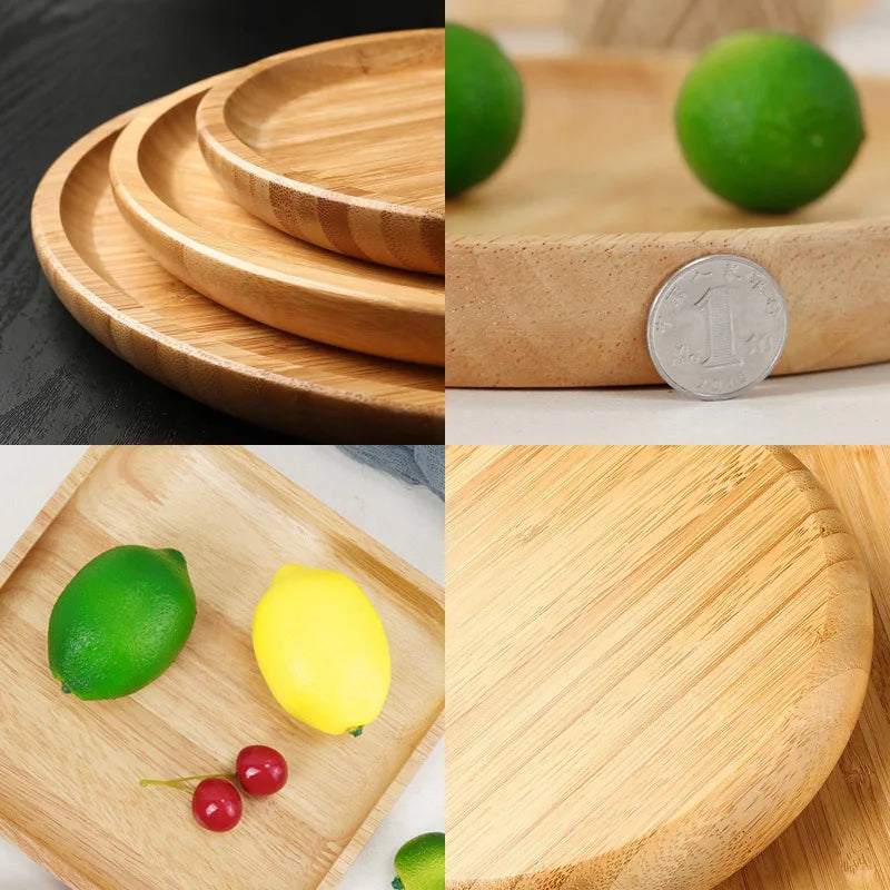Wood Beech Plate Fruit Plate Oval Pallet trays decorative Candy Rectangular Dessert Dinner Tableware Tray, Kitchen Accessories.