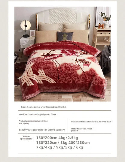 Double layer thickened to 6kg  - et quilt autumn and winter warm fleece wedding  - et cushion bedding.