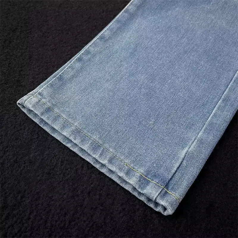 2025 Men Baggy Casual Jeans Male High Street Straight Leg Denim Pants American Classic Retro Summer Casual Long Trousers.