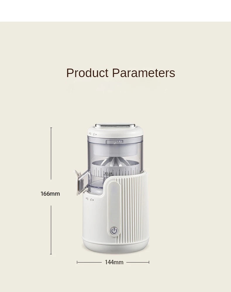 Rechargeable Electric Citrus Juicer Orange Juice Machine Extra Large Caliber Residue Separation