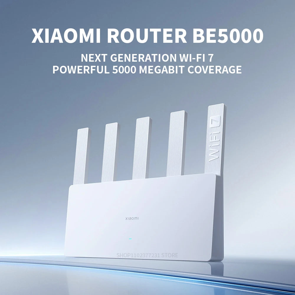 NEW Xiaomi Router BE5000 Wi-Fi 7 2.4/5GHz Dual-Frequency Mesh 2.5G High-Speed Network Port IPTV OFDMA Signal Amplifier Mi Home.