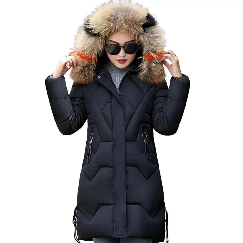 Mode Mäntel Winter Jacke Frauen Parka Neue 2024 Mit Kapuze Lange Weibliche Mantel Einfarbig Winddicht Outwear Parka.