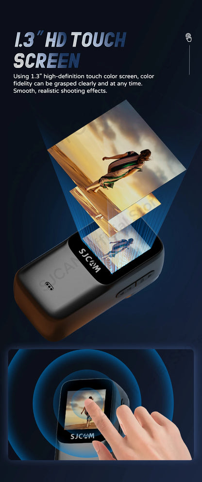 SJCAM C200 Pro 4K Action Camera with Portable Body 5M Waterproof FHD 6-Axis GYRO Video Body 5G WiFi Night Vision Sports DV.