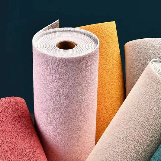 10 m 3D verdickte selbstklebende Tapete Leinen schlicht Kieselalgen Schlamm Wandaufkleber Farbe Dekor Renovierung Antikollision Home Decor