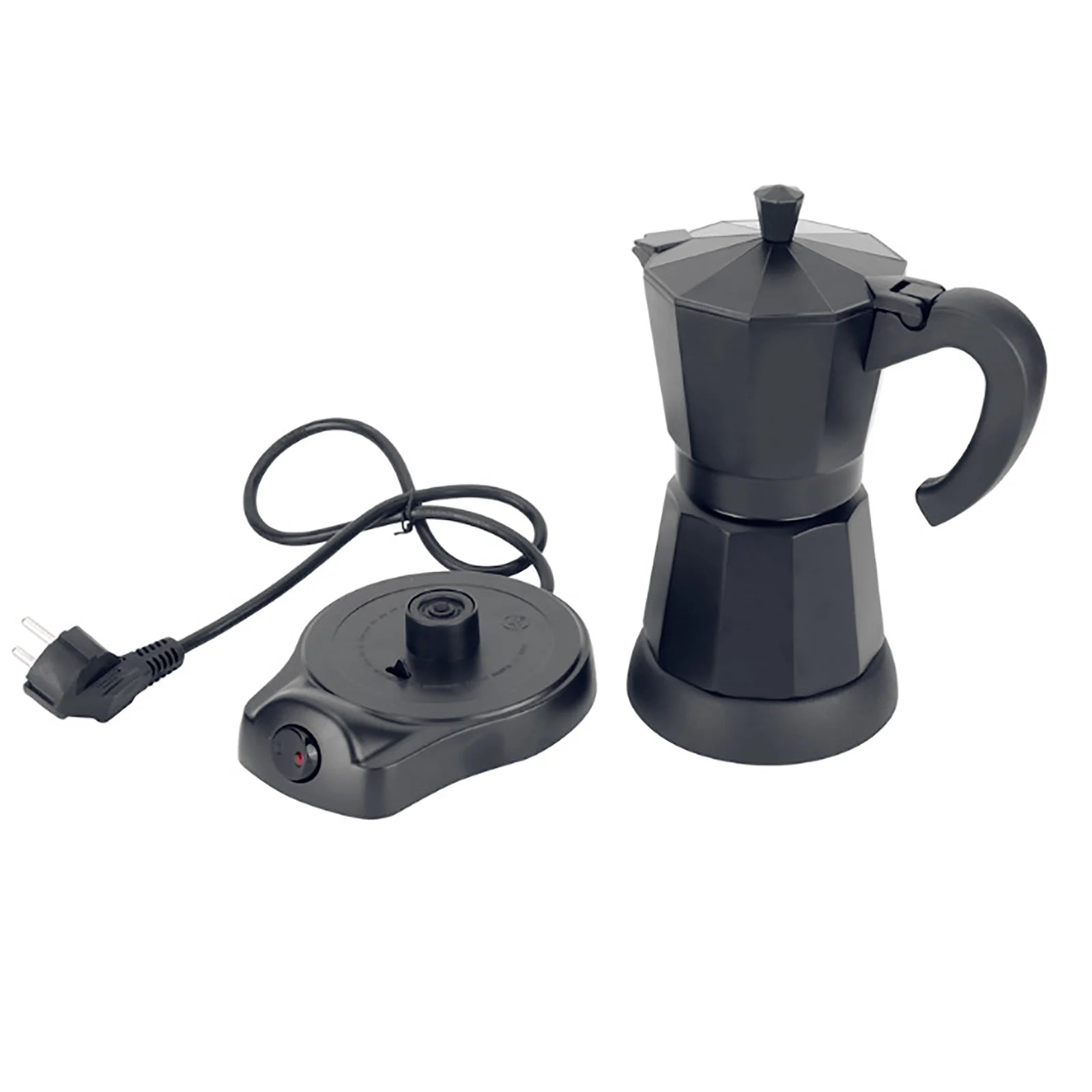 300 ml Electric Coffee Machine Aluminium Espresso Maker Mocha Espresso Pot with Separate Base.