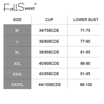 FallSweet Plus Size Bra Active Bras for Women Comfort Seamless Bralette Push Up Sport Brassiere Sexy Intimate Lingerie.