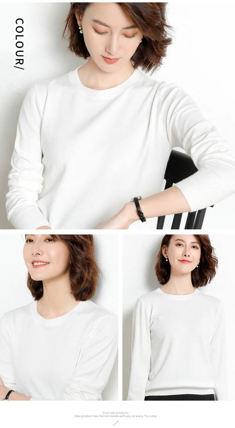 22 farben Herbst und Winter Kaschmir Pullover Frauen Pullover Oansatz Pull Femme Lange Hülse Frauen Casual Lose Pullover Pullover.