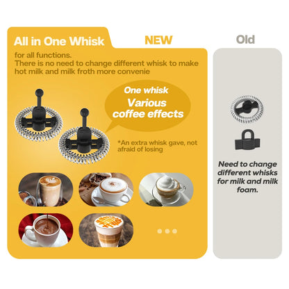 HiBREW Milk Frother Frothing Foamer Chocolate Mixer Cold/Hot Latte Cappuccino fully automatic Milk Warmer Cool Touch M1A.