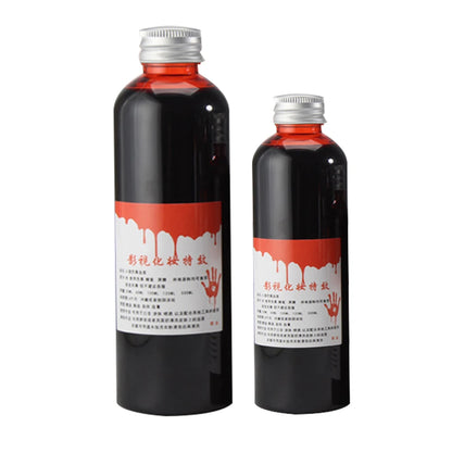 30/120/ml gefälschte Abstrich Blut Flüssigkeit Flasche Bühne Streich Theater Vampire lustige Horror Festival Party DIY Cosplay Requisiten.