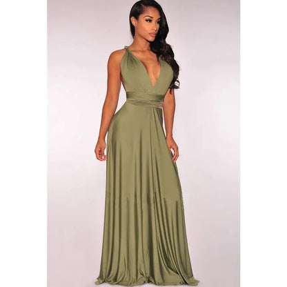 Sexy Frauen Multi way Wrap Cabrio Boho Maxi Club rotes Kleid Verband langes Kleid Party Brautjungfern Unendlichkeit Robe Longue Femme