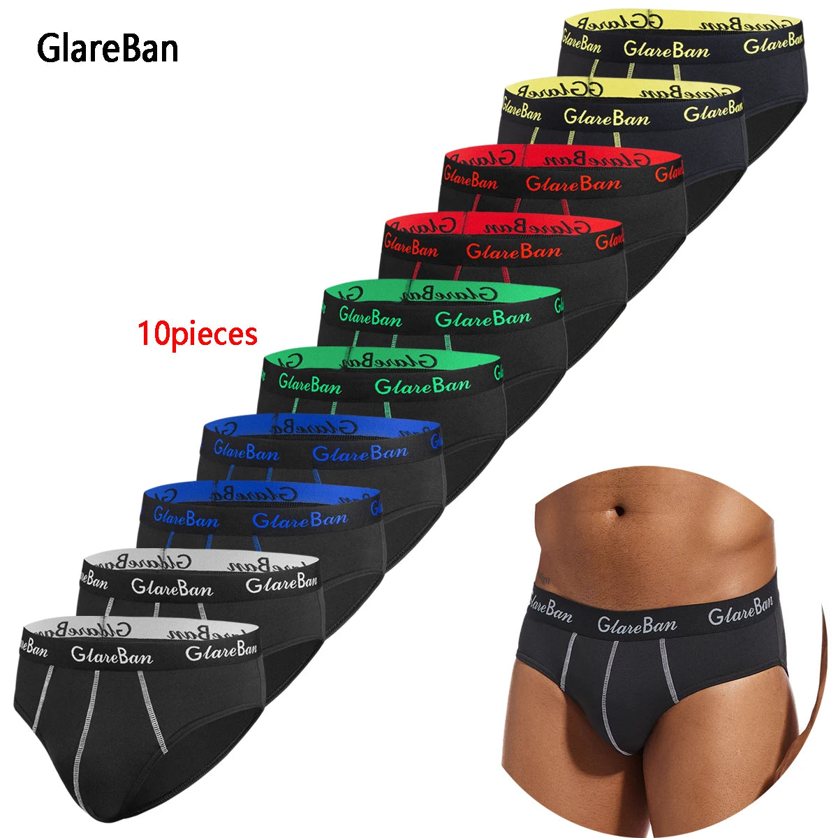 10pcs Pack Briefs Brand Cotton Boxer Fashion Style Men Panties Underwear Male And Underpants For Homme Set Shorts Box Slips ﻿.