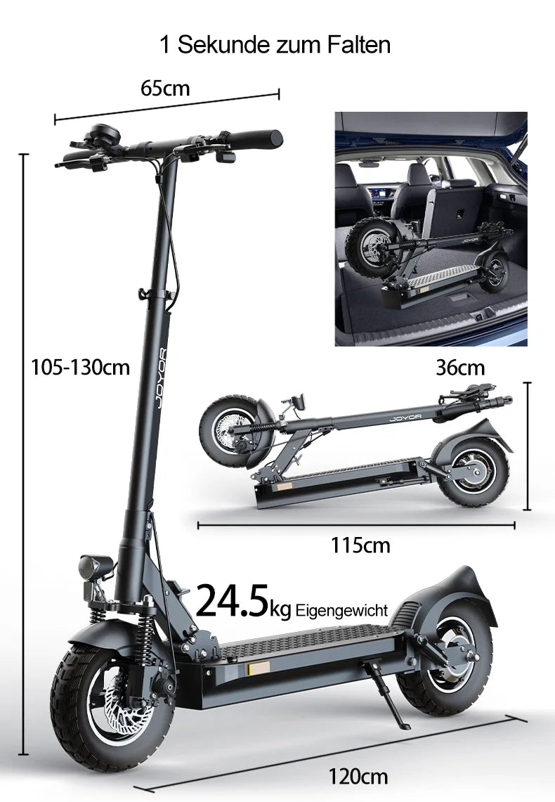 JOYOR Y8-S (ABE) 500W Electric Scooter 48V 26AH Motor Large Capacity Battery City E-Scooter110KM Range 10 Inch Adult EScooter.