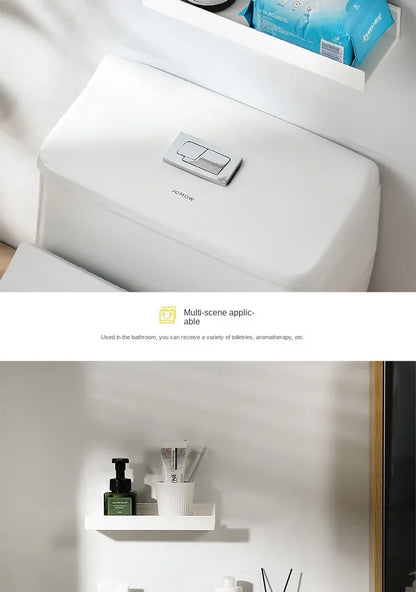 Badezimmerregal, Make-up-Aufbewahrung, Organizer, selbstklebende Regale ohne Bohren, Wand-Shampoo-Regal, Duschregal