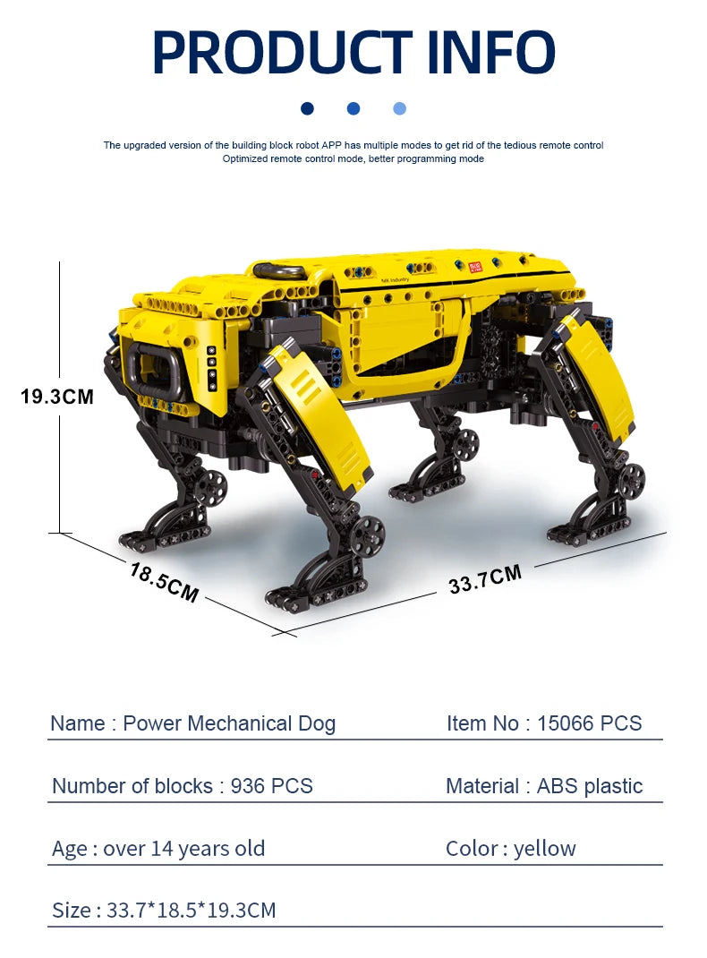 MOULD KING 15066 15067 Technical Toys The APP&RC Motorized Boston Dynamics Big Dog Set Assembly AlphaDog Building Blocks Bricks.