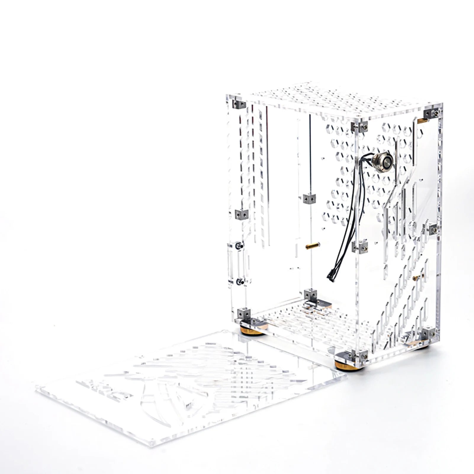 Portable Small Computer Case  Shell Compact PC Case Desktop PC Case Mini-ITX Motherboard FLEX Power Supply PC chassis.