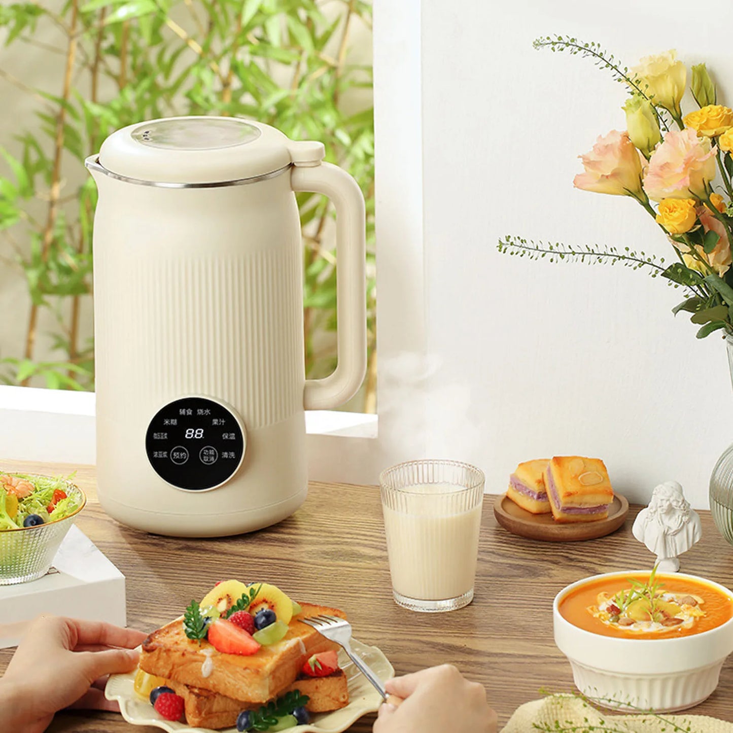 Nut Milk Maker Automatic Soy Machine Food Processor Hot Blender Home Small Mini Multi Functional 1L 1.2L.