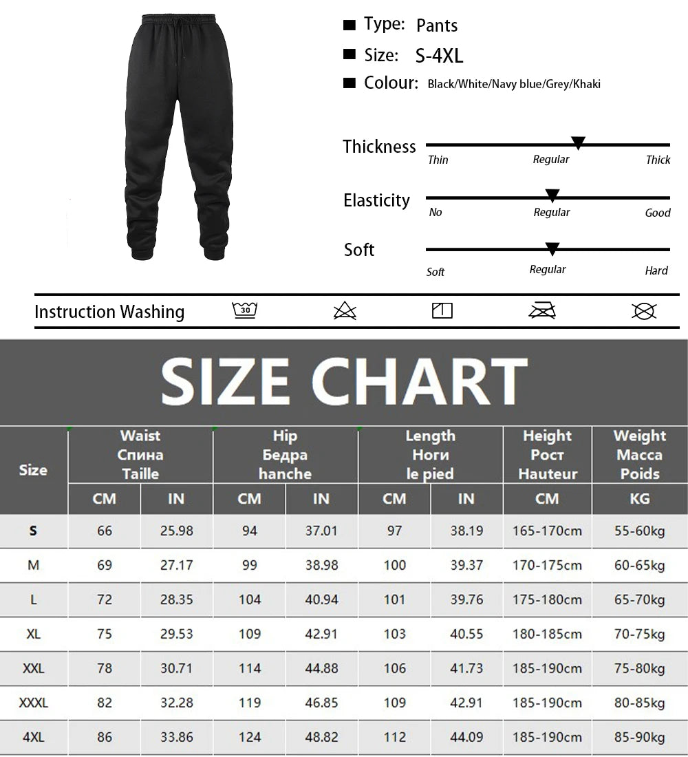 2025 Mens Jogging Sports Pants Autumn Winter Sweatpants Men Sports Gym Trousers Fashion Solid Color Casual Workout Long Pants.