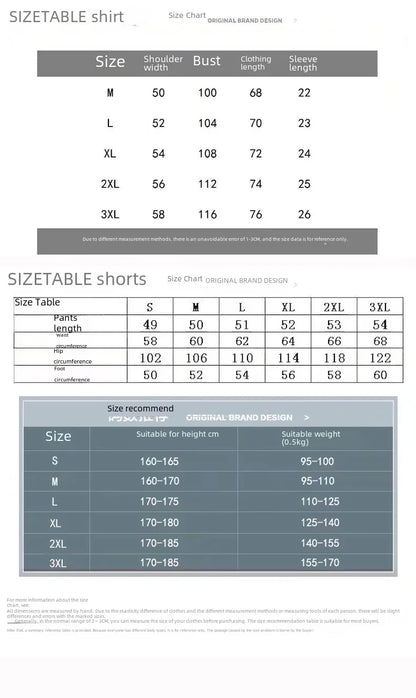 Shopee Popular Men's Loose-fit Hawaiian Vacation Beach Shirt Shorts Set Summer Casual Comfortable Clothing.