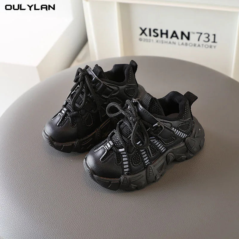 Oulylan Children Casual Shoes Thick-soled Sports Shoes Infant Footwear Boy Sneakers Breathable Non-slip Baby Shoes
