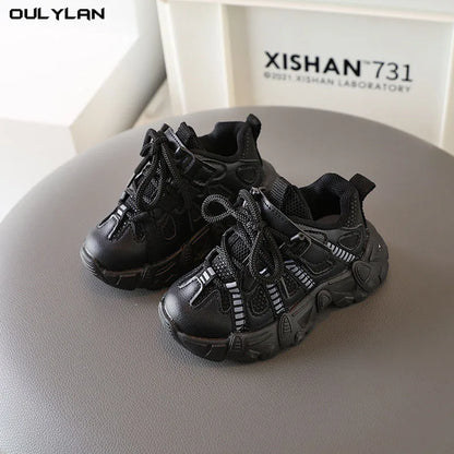 Oulylan Children Casual Shoes Thick-soled Sports Shoes Infant Footwear Boy Sneakers Breathable Non-slip Baby Shoes