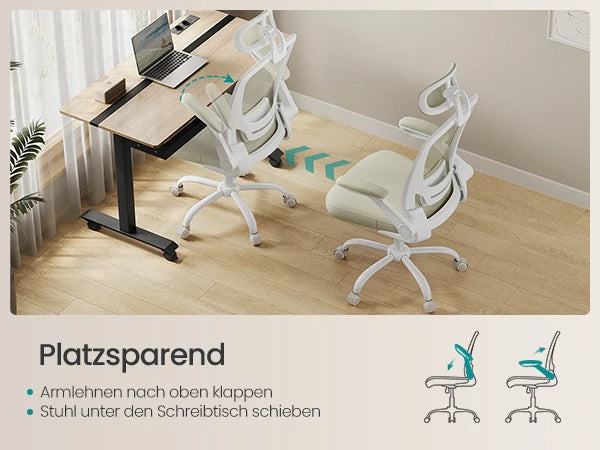 SONGMICS Bürostuhl, ergonomisch, Schreibtischstuhl, Drehstuhl mit Mesh