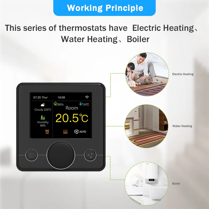 Tuya Wifi Heating Thermostat Smart Thermostat Gas Boiler  Floor Heating Termostato Digital Temperature Controller Smart Life Ale.