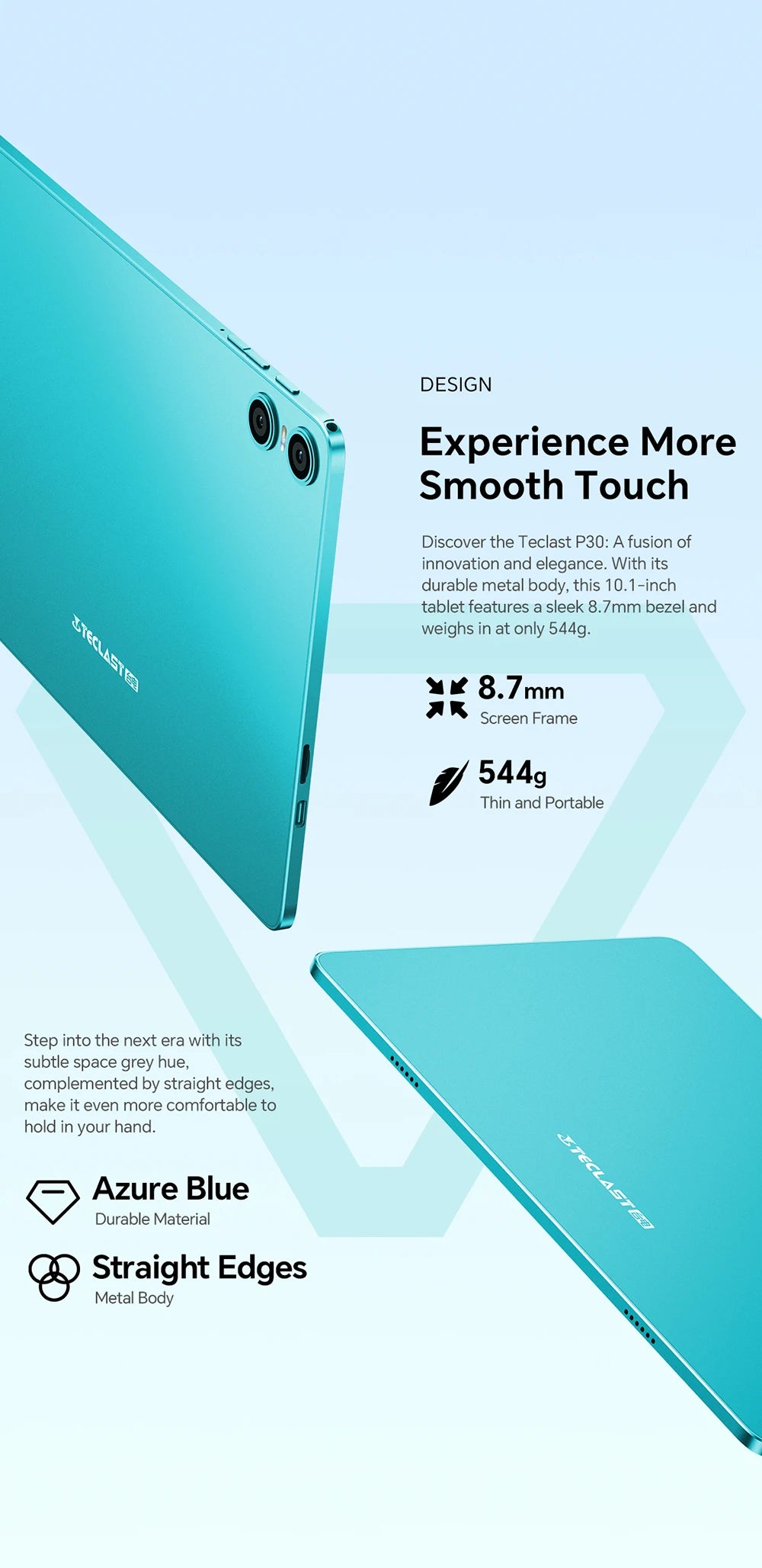 Teclast P30 Android 14 Tablet 10.1" IPS, Max 12GB RAM (4GB+8GB Expansion), 128GB ROM, UNISOC T606, Dual Cameras, Face Unlock.