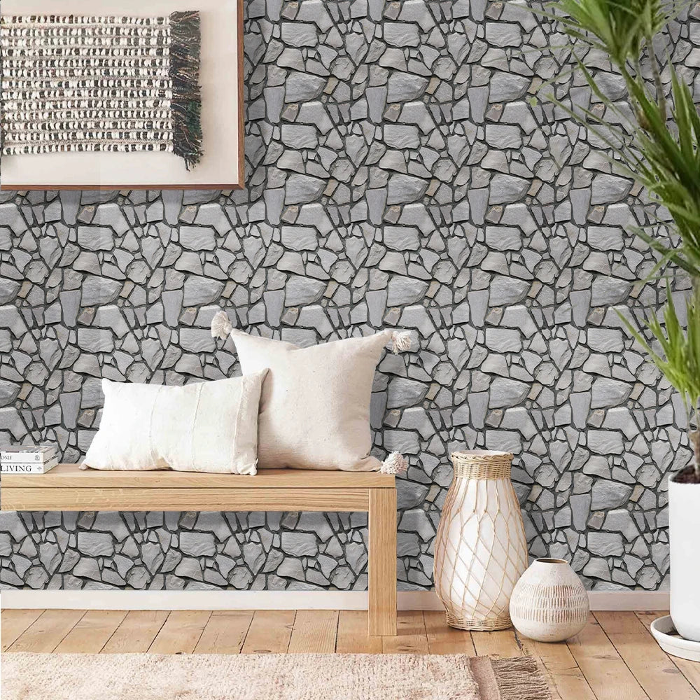 10/20 Pcs, 3D Faux Stone Peel and Stick Wall Panels, PVC Waterproof Wall Stickers ,Kitchen, Bathroom Wall Decoration, Backsplash