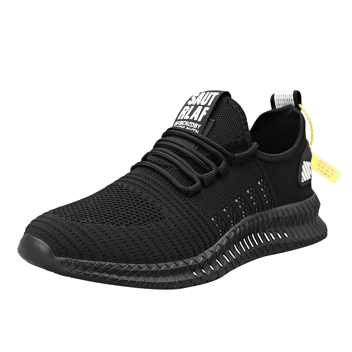 Men's sneakers lace-up flying woven through casual shoes vulcanized lightweight flat comfortable running shoes plus size 48