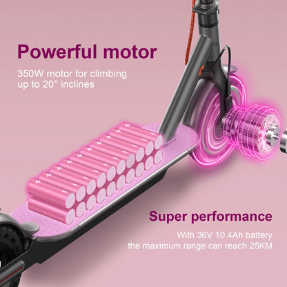 JUICEASE E1 Electric Scooter 36V 10.4Ah Battery 350W Motor 25KM Range 31KM/h Speed Foldable Design Smart APP Control EU Stock.