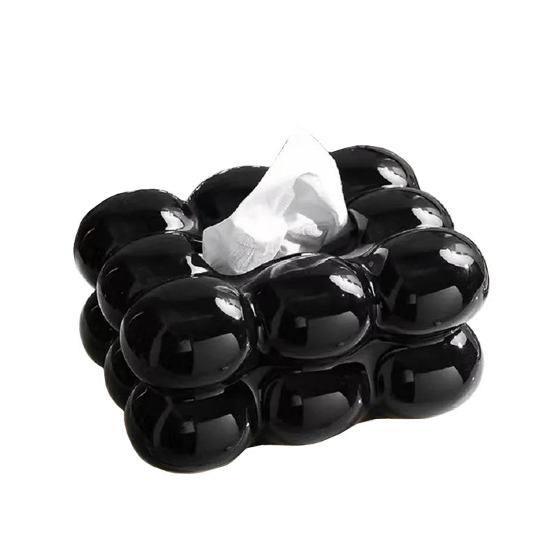 Ceramic Tissue Box Candy Drawer Napkin Paper Drawer Tray Household Storage Dining Table Tissue Box