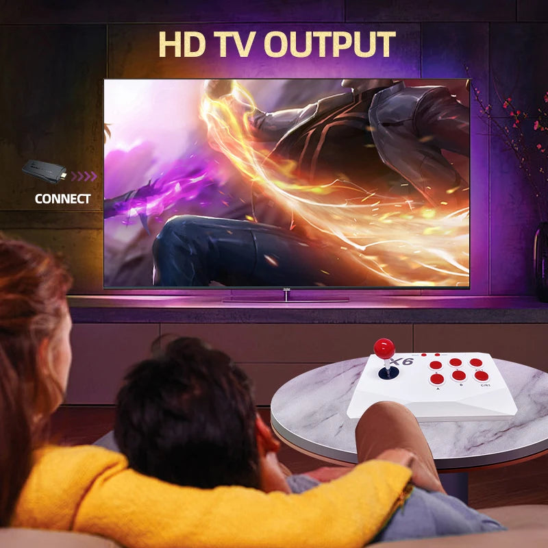 VILCORN M8 Game Stick 4K Arcade Video Game Console for MAME PS1 9 Emulator with Double Arcade Joysitck 41000 Games Retro Machine.