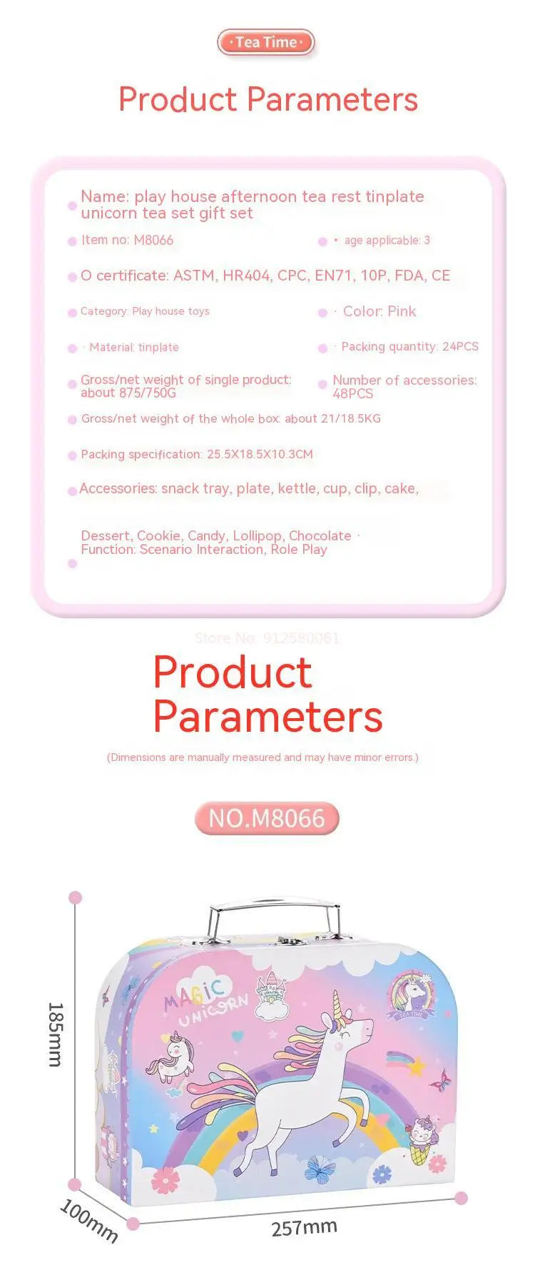 Kids Tea Party Set For Little Girls Mermaid Gift Pretend Toy Tin Tea Set Princess Tea Time Kitchen Pretend Play Tea Set Gift